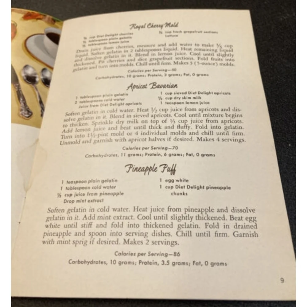 READ DESCRIP Richmond Chase Co‎ Diet Delight-fully Recipe Cookbook Canned Fruit